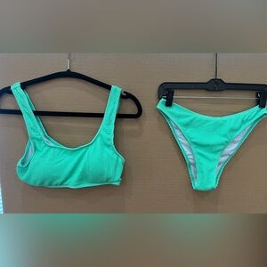 Mint Green Crinkle Bikini